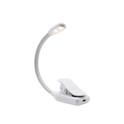 The WonderFlex Rechargeable Book Light - front view, White