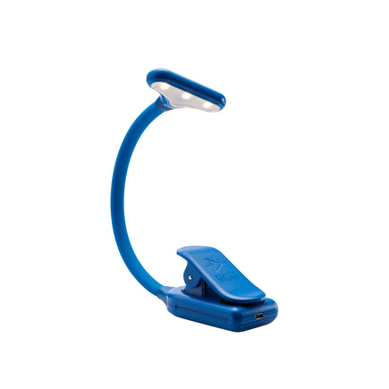 The NuFlex Rechargeable Book Light - side view, Midnight Blue