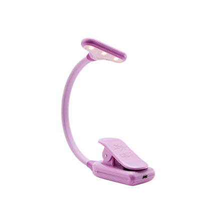 The NuFlex Rechargeable Book Light - side view, Lavender