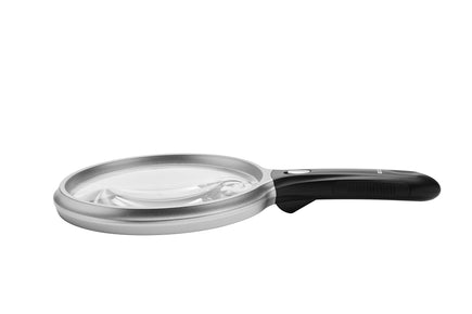 The 5" Round LED Lighted Magnifying Glass by Mighty Bright - side view