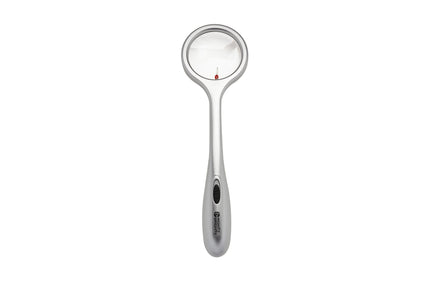 Lighted Magnifying Seam Ripper with LED Light by Mighty Bright - front view, silver