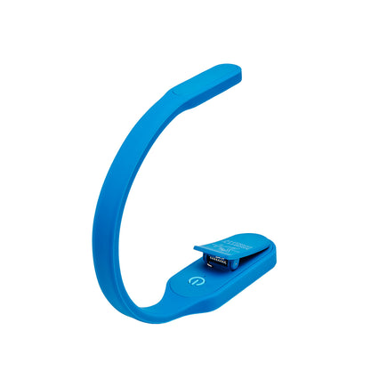 The Recharge Rechargeable Book Light with USB Power Cable by Mighty Bright - rear view, blue 